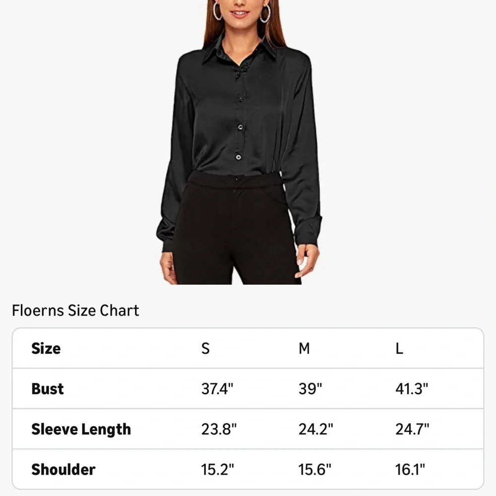 Women's Black Button Down Shirt NWOT - Picture 4 of 4